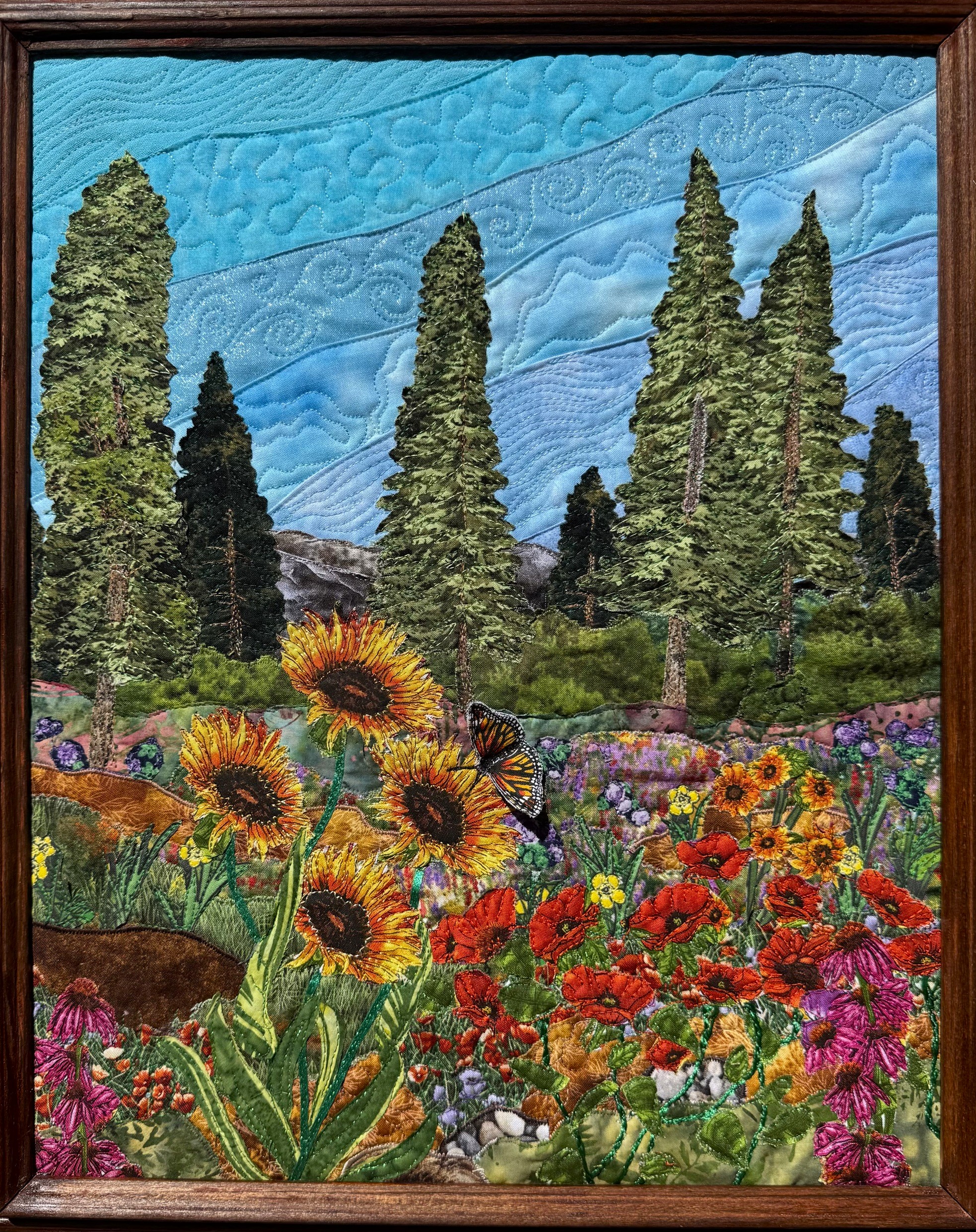Framed fabric art
